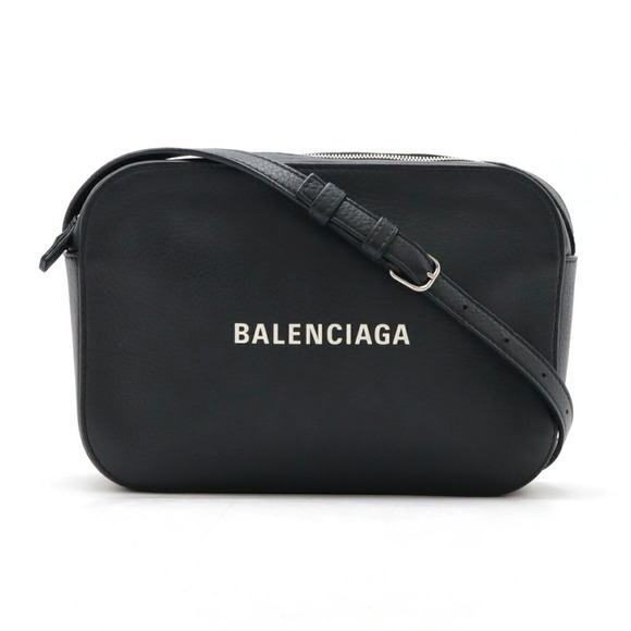 BALENCIAGA EVERYDAY Camera Bag S Shoulder Pochette Leather Black 552370 - Picture 1 of 10